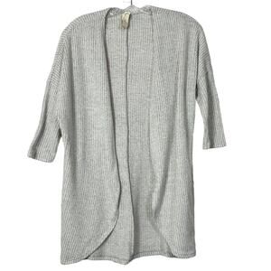 Stitch Fix Allison Joy Women's Open Front Tight Knit Cardigan Sweater Gray Small
